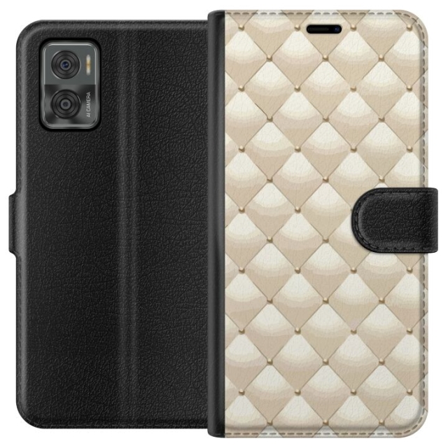 Wallet case for Motorola Moto E22i with Gold shine design