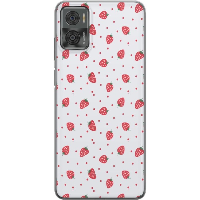 Mobile case for Motorola Moto E22i with Strawberries design