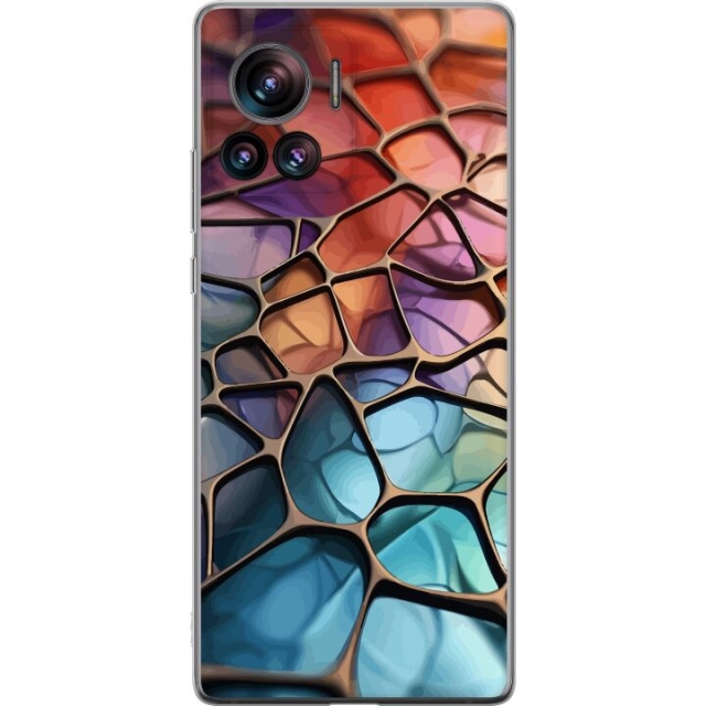 Mobile case for Motorola Edge 30 Ultra with Metallic pattern design