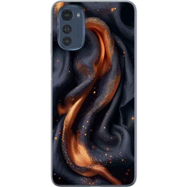 Mobile case for Motorola Moto E32s with Fiery silk design
