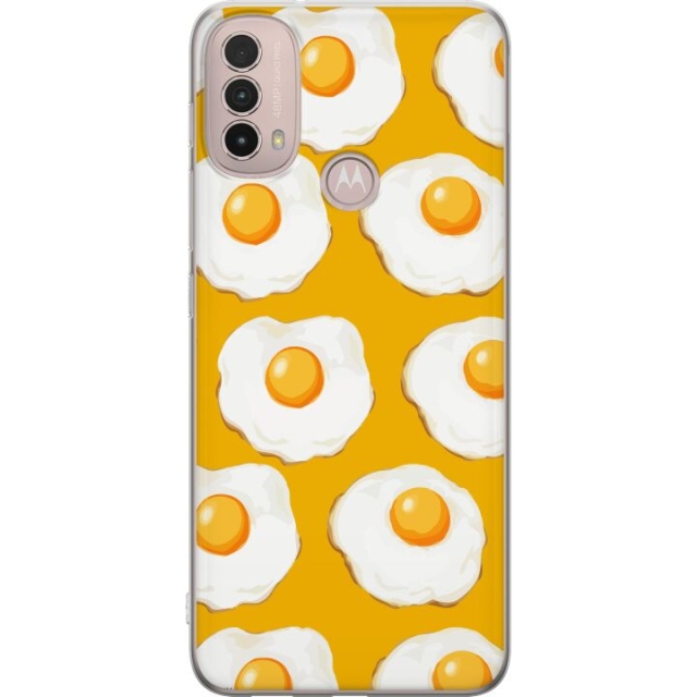 Mobile case for Motorola Moto E40 with Fried egg design