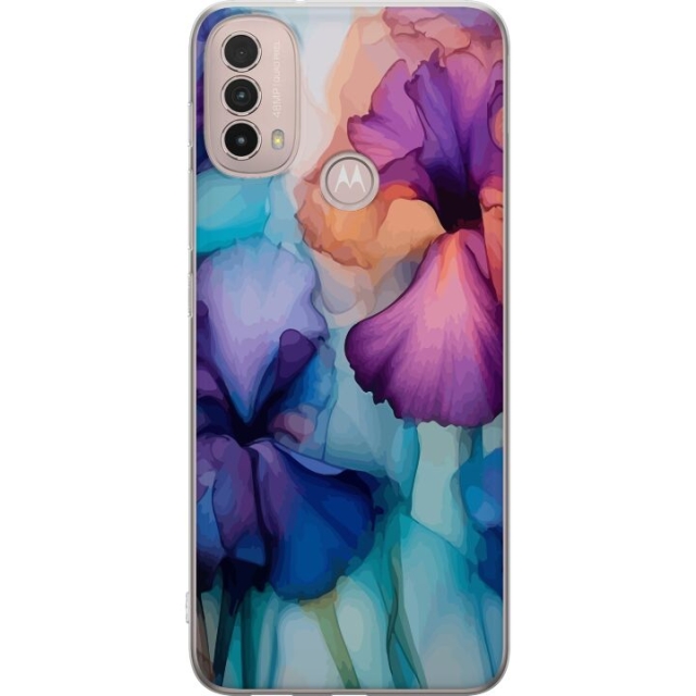 Mobile case for Motorola Moto E40 with Magical flowers design