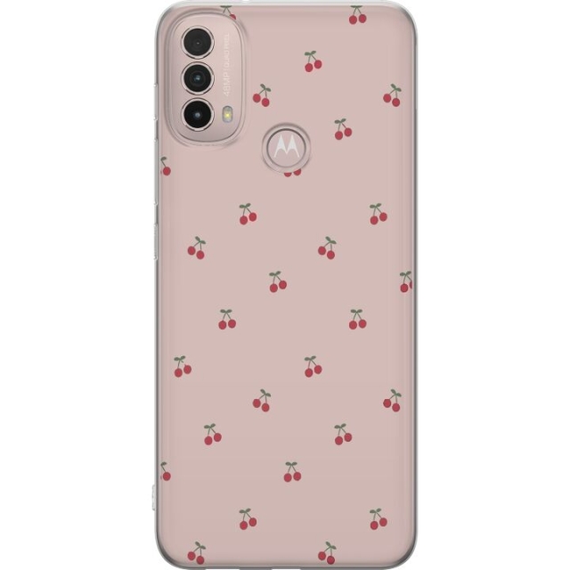 Mobile case for Motorola Moto E40 with Cherry design
