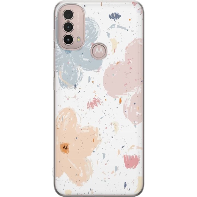 Mobile case for Motorola Moto E40 with Flowers design
