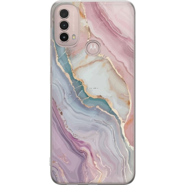 Mobile case for Motorola Moto E40 with Marble design