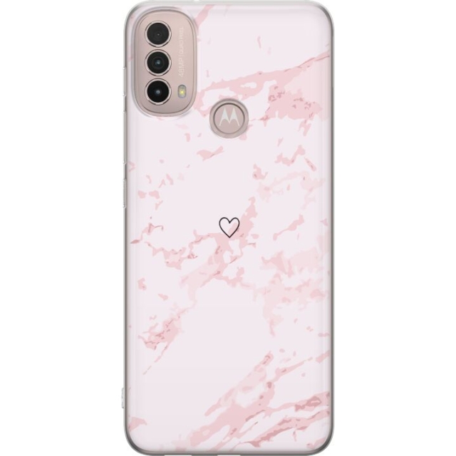 Mobile case for Motorola Moto E40 with Pink Heart design