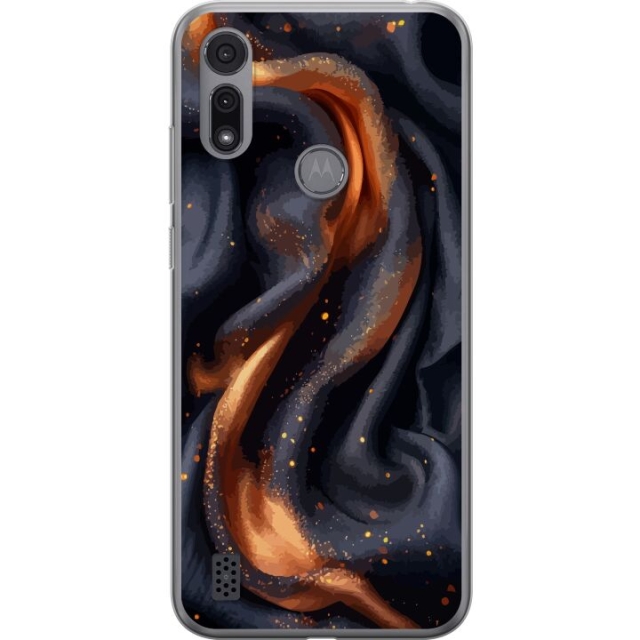 Mobile case for Motorola Moto E6i with Fiery silk design