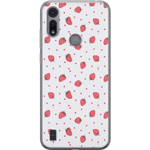 Mobile case for Motorola Moto E6i with Strawberries design