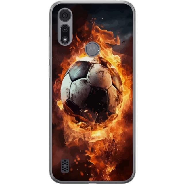 Mobile case for Motorola Moto E6i with Football design