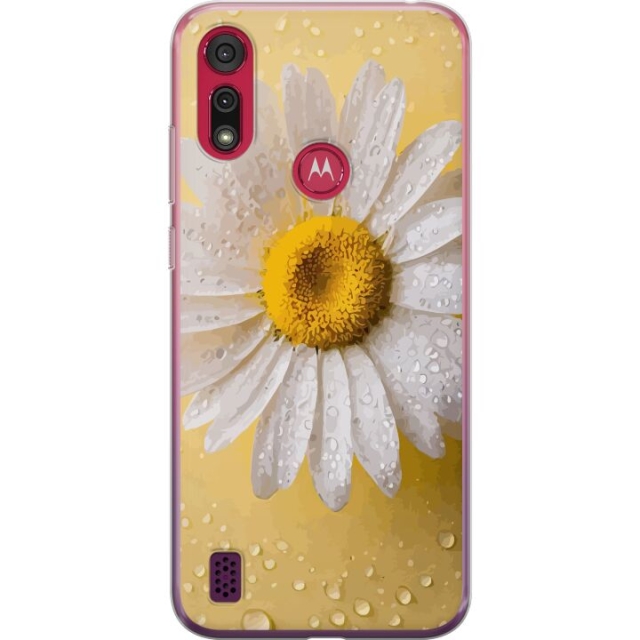 Mobile case for Motorola Moto E6s (2020) with Porslinsblomma design