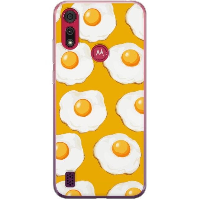 Mobile case for Motorola Moto E6s (2020) with Fried egg design