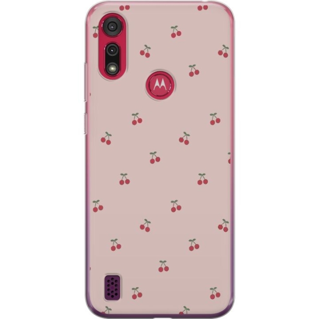 Mobile case for Motorola Moto E6s (2020) with Cherry design