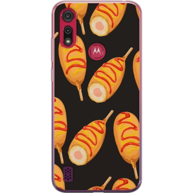 Mobile case for Motorola Moto E6s (2020) with Chicken drumstick design