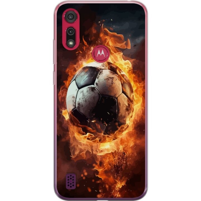 Mobile case for Motorola Moto E6s (2020) with Football design