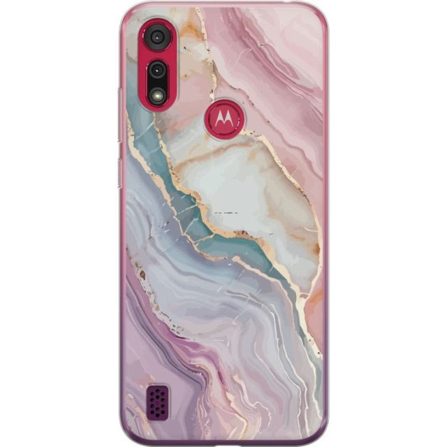Mobile case for Motorola Moto E6s (2020) with Marble design