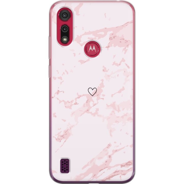 Mobile case for Motorola Moto E6s (2020) with Pink Heart design