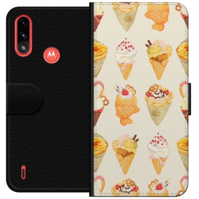 Wallet case for Motorola Moto E7 Power with Glassy design