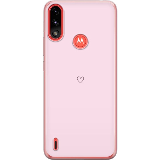 Mobile case for Motorola Moto E7 Power with Heart design