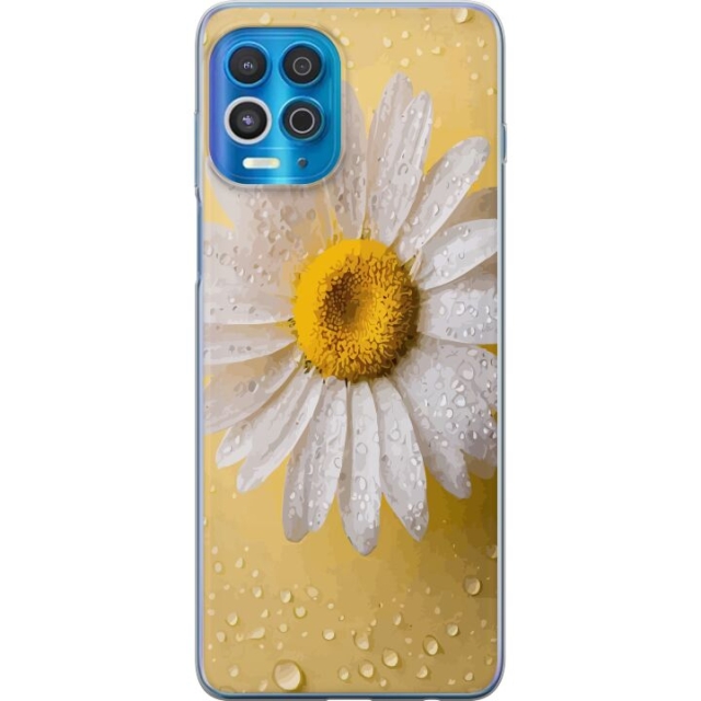 Mobile case for Motorola Edge S with Porslinsblomma design