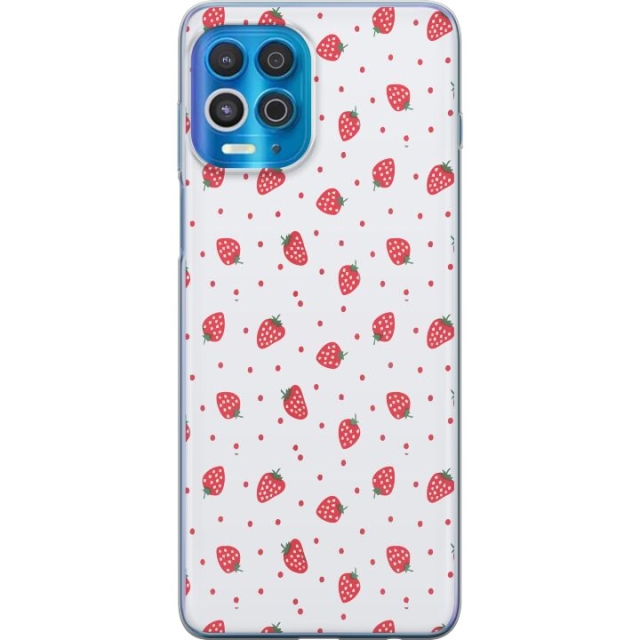 Mobile case for Motorola Edge S with Strawberries design