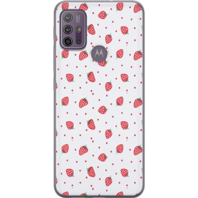 Mobile case for Motorola Moto G10 with Strawberries design