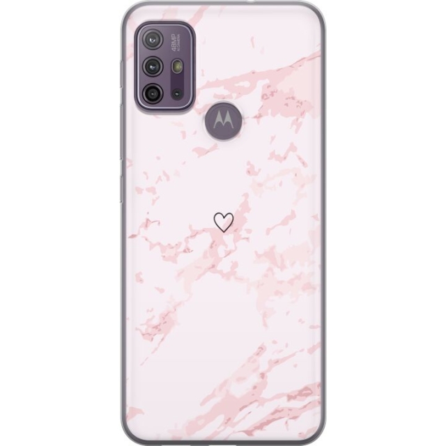 Mobile case for Motorola Moto G10 with Pink Heart design