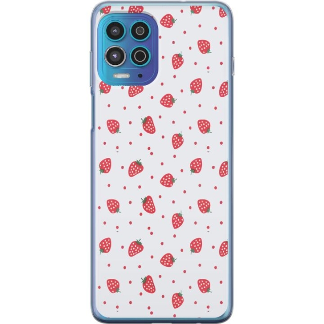 Mobile case for Motorola Moto G100 with Strawberries design
