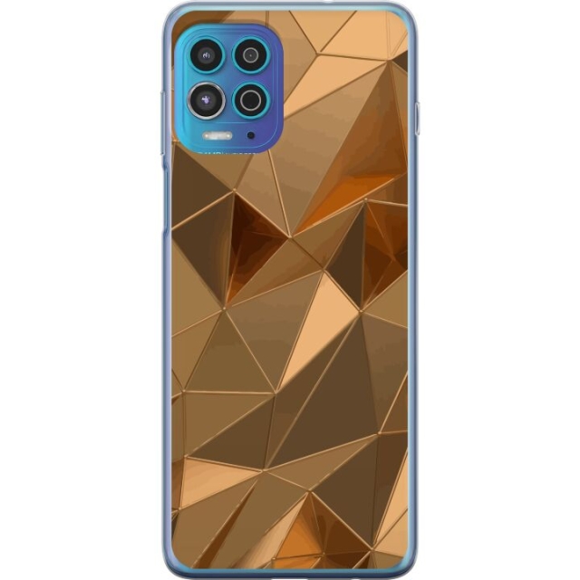 Mobile case for Motorola Moto G100 with 3D Gold design