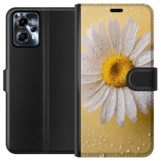 Wallet case for Motorola Moto G13 with Porslinsblomma design