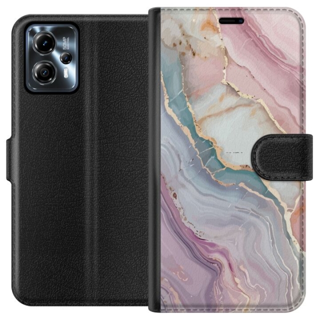Wallet case for Motorola Moto G13 with Marble design
