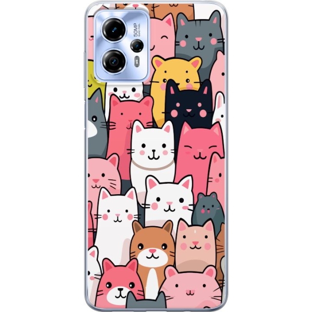 Mobile case for Motorola Moto G13 with Cat pattern design