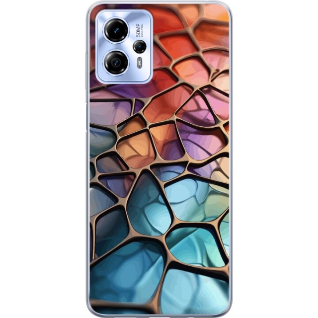 Mobile case for Motorola Moto G13 with Metallic pattern design