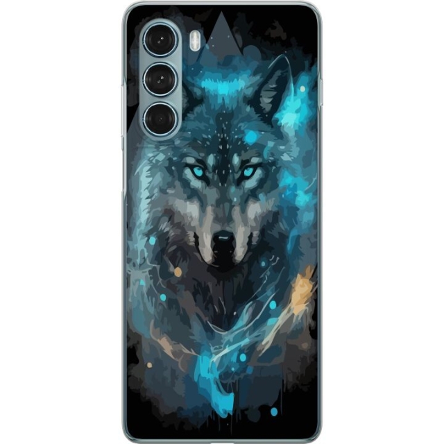 Mobile case for Motorola Moto G200 5G with Wolf design