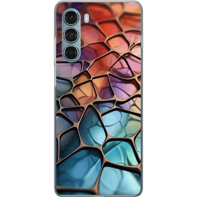 Mobile case for Motorola Moto G200 5G with Metallic pattern design