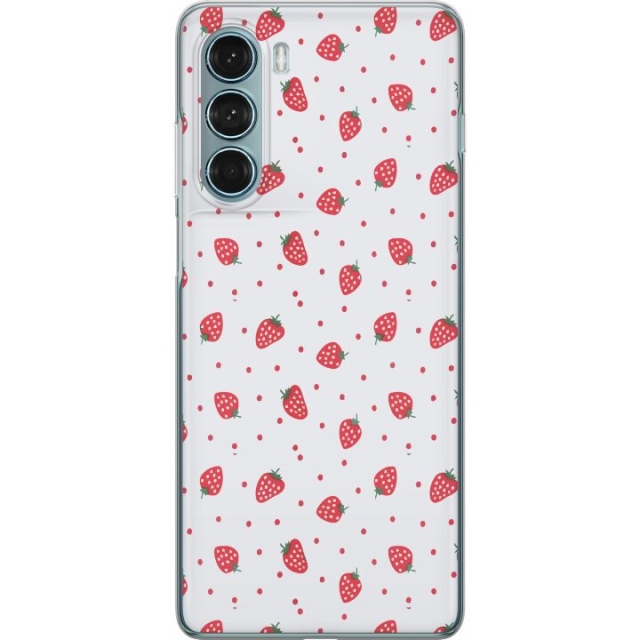 Mobile case for Motorola Moto G200 5G with Strawberries design