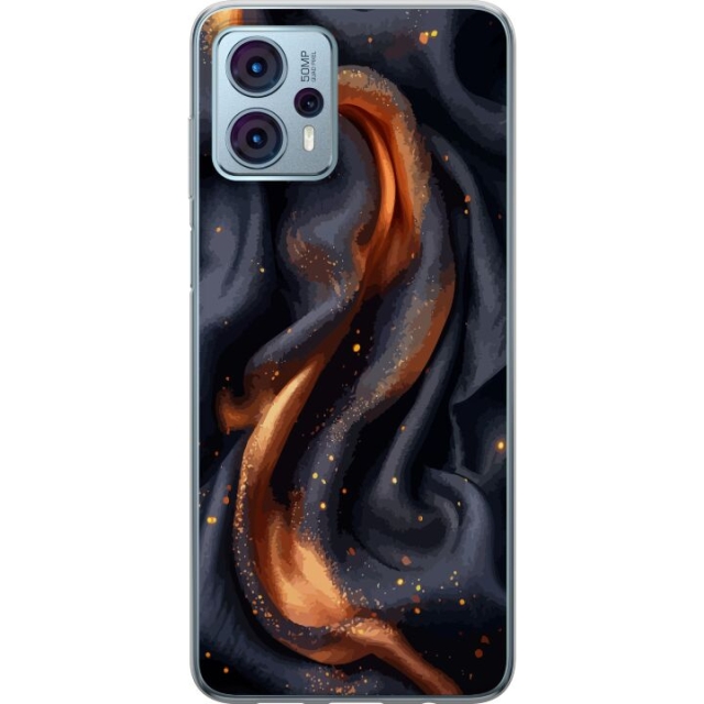 Mobile case for Motorola Moto G23 with Fiery silk design