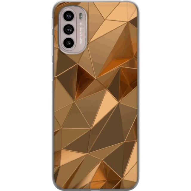 Mobile case for Motorola Moto G41 with 3D Gold design