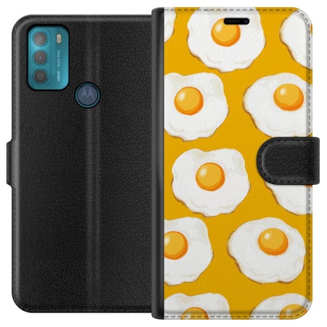 Wallet case for Motorola Moto G50 with Fried egg design