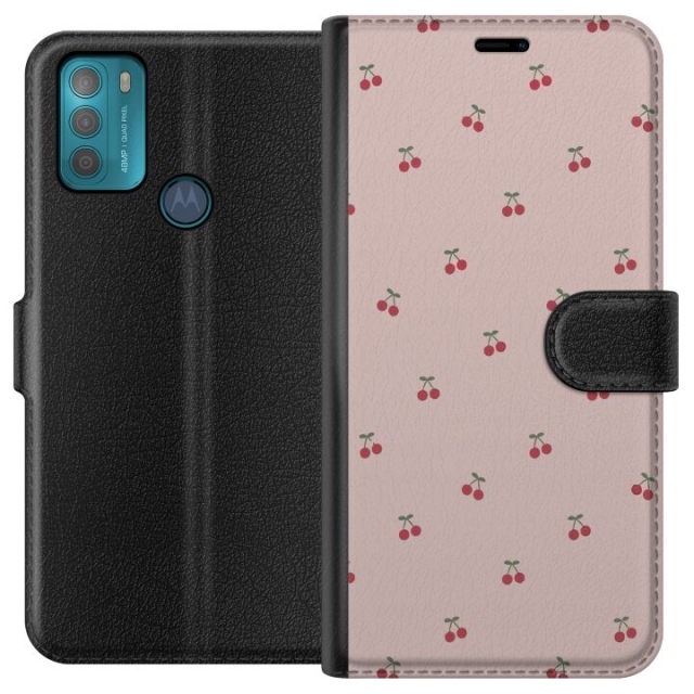 Wallet case for Motorola Moto G50 with Cherry design
