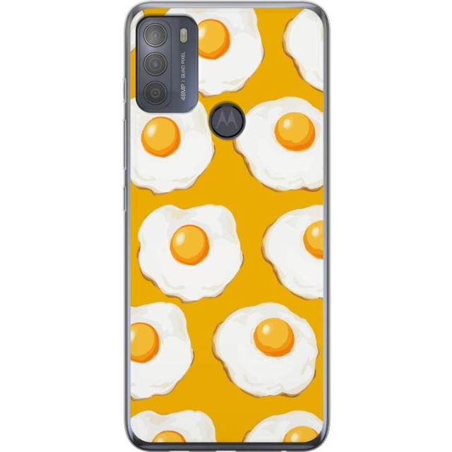 Mobile case for Motorola Moto G50 with Fried egg design
