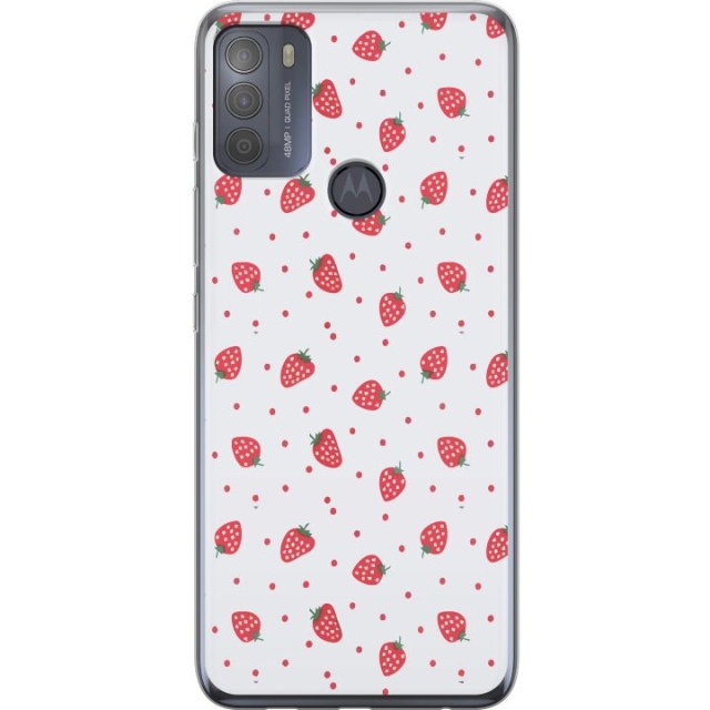 Mobile case for Motorola Moto G50 with Strawberries design