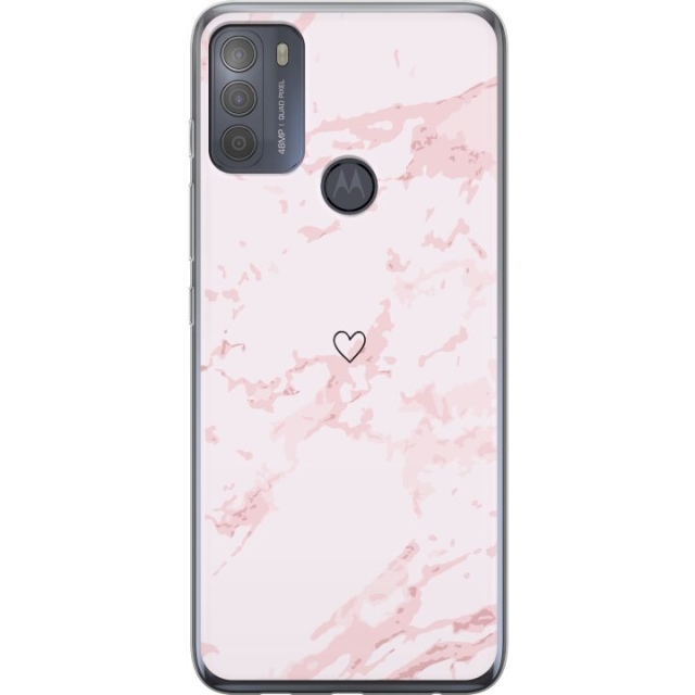 Mobile case for Motorola Moto G50 with Pink Heart design