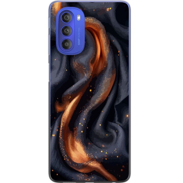 Mobile case for Motorola Moto G51 5G with Fiery silk design