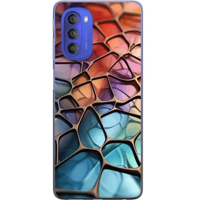 Mobile case for Motorola Moto G51 5G with Metallic pattern design