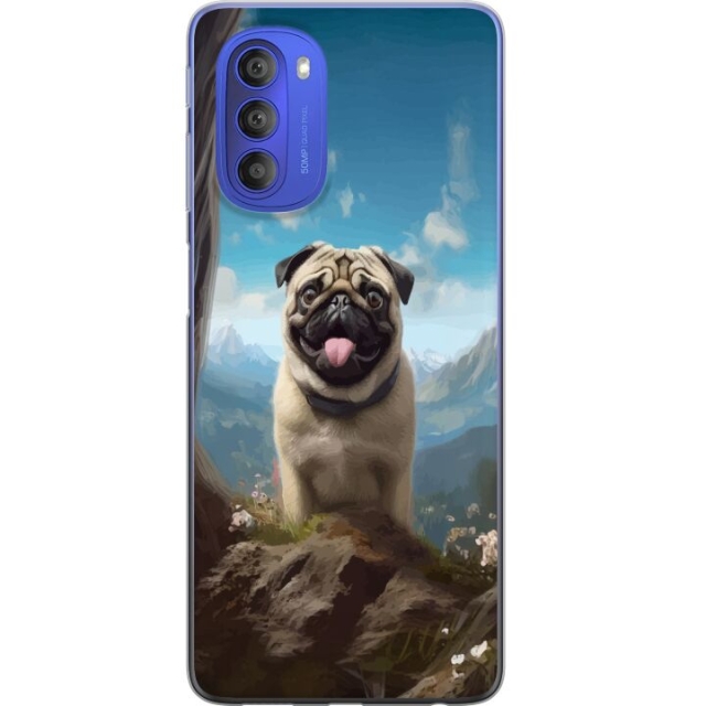 Mobile case for Motorola Moto G51 5G with Happy Dog design