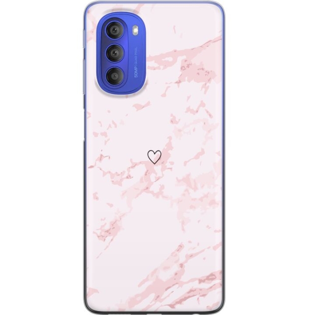 Mobile case for Motorola Moto G51 5G with Pink Heart design