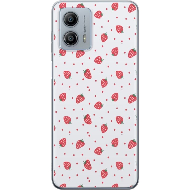 Mobile case for Motorola Moto G53 with Strawberries design