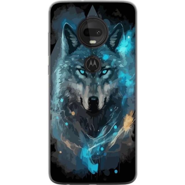 Mobile case for Motorola Moto G7  with Wolf design