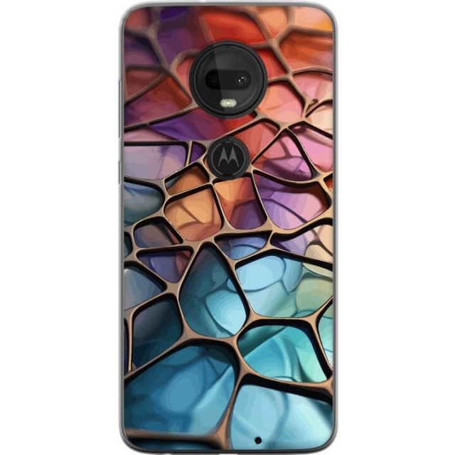 Mobile case for Motorola Moto G7  with Metallic pattern design