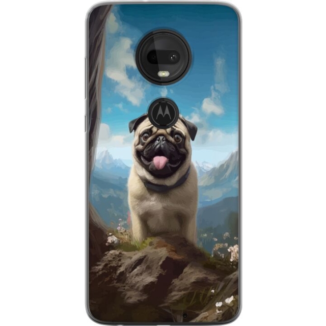 Mobile case for Motorola Moto G7  with Happy Dog design